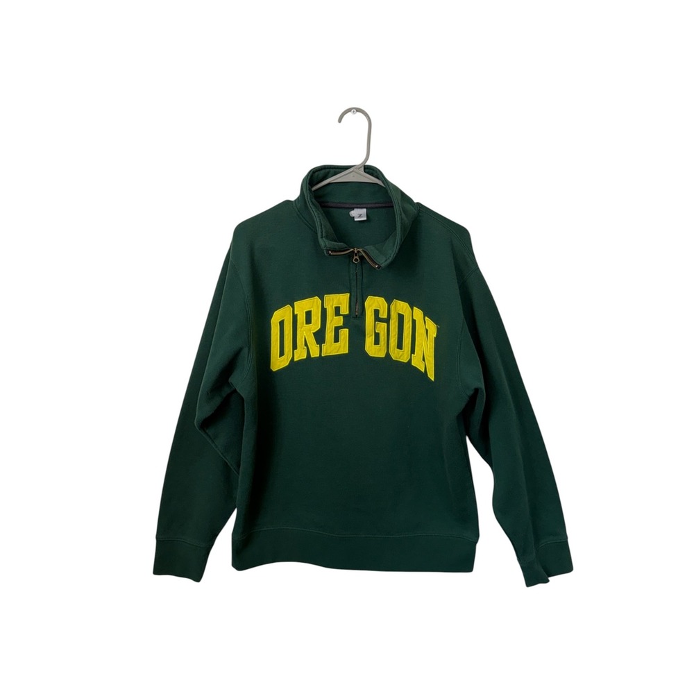 Zephyr Green Oregon Collegiate Quarter Zip Pullover, Medium